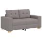 Preview: Sofa 2 stk. Taupe Leinenmischgewebe