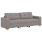 Preview: Sofa 2 stk. Taupe Leinenmischgewebe