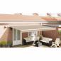 Preview: Einziehbare Markise Beige 500 x 350 cm Stoff und Stahl