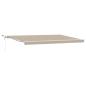 Preview: Einziehbare Markise Beige 500 x 350 cm Polyester und Metall