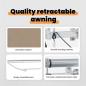 Preview: Einziehbare Markise Beige 500 x 350 cm Polyester und Metall
