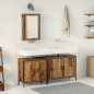 Preview: Badezimmer Waschbeckenmöbel mit Regal 3 pcs Braun Holzwerkstoff
