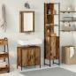 Preview: ARDEBO.de - Badezimmermöbel-Set mit Regal mit Tür 3 pcs Braun Holzwerkstoff