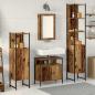 Preview: Badezimmermöbel Set mit Regal 4 pcs Altholz Holzwerkstoff