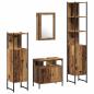 Preview: Badezimmermöbel Set mit Regal 4 pcs Altholz Holzwerkstoff
