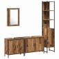 Preview: Badezimmermöbel-Set mit Regal mit Tür 4 pcs Braun Holzwerkstoff