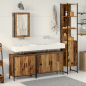 Preview: Badezimmermöbel-Set mit Regal mit Tür 4 pcs Braun Holzwerkstoff