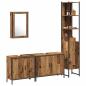 Preview: Badezimmermöbel-Set mit Regal mit Tür 4 pcs Braun Holzwerkstoff
