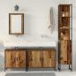 Preview: Badezimmermöbel-Set mit Regal mit Tür 4 pcs Braun Holzwerkstoff