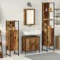 Preview: Badezimmermöbel-Set mit Regal mit Tür 4 pcs Braun Holzwerkstoff