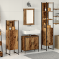 Preview: Badezimmermöbel-Set mit Regal mit Tür 4 pcs Braun Holzwerkstoff