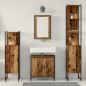 Preview: Badezimmermöbel-Set mit Regal mit Tür 4 pcs Braun Holzwerkstoff