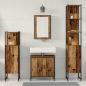 Preview: Badezimmermöbel-Set mit Regal mit Tür 4 pcs Braun Holzwerkstoff