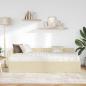 Preview: Eckbettgestell mit Matratze Sonstiges 2 Stk. Creme Stoff