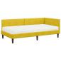 Preview: Eckbettgestell mit Matratze 2 stk. Gelb 80 x 200 cm Samt