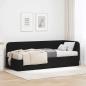 Preview: ARDEBO.de - Eckbettgestell Schwarz 80 x 200 cm Stoff