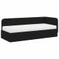 Preview: Eckbettgestell Schwarz 80 x 200 cm Stoff