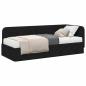 Preview: Eckbettgestell Schwarz 80 x 200 cm Stoff