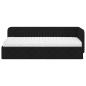 Preview: Eckbettgestell Schwarz 80 x 200 cm Stoff