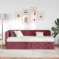 Preview: Eckbettgestell Weinrot 80 x 200 cm Stoff