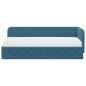 Preview: Eckbettgestell Blau 80 x 200 cm Samt