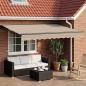 Preview: ARDEBO.de - Elektrische ausziehbare Markise Beige 3,5 x 2 m