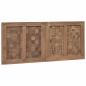 Preview: Bettkopfteil Natur Massivholz Teak