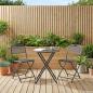 Preview: ARDEBO.de - Gartenstühle 2 stk. Anthrazit Eisen Umwandelbar