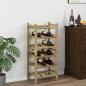 Preview: ARDEBO.de - Weinregal Natur 32,5 x 29,5 x 72 cm Bambus