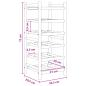 Preview: Weinregal Natur 32,5 x 29,5 x 72 cm Bambus