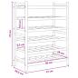 Preview: Weinregal Natur 57 x 29,5 x 72 cm Bambus