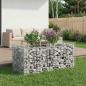 Preview: Gabionen-Hochbeet 50 x 100 x 60 cm Verzinkter Stahl Silber