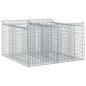 Preview: Gabionen-Hochbeet 100 x 100 x 60 cm Verzinkter Stahl Silber