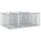 Preview: Gabionen-Hochbeet 150 x 100 x 60 cm Verzinkter Stahl Silber