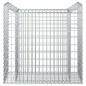 Preview: Gabionen-Hochbeet 50 x 100 x 100 cm Verzinkter Stahl Silber