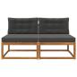 Preview: Outdoor Mittelsofa mit Kissen 2 Stück Natur
