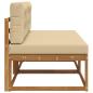 Preview: Outdoor Mittelsofa mit Kissen 2 Stück Natur