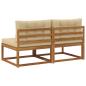 Preview: Outdoor Mittelsofa mit Kissen 2 Stück Natur