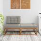 Preview: ARDEBO.de - Sectional Sofa Einheiten mit Kissen 2 Stück Natur