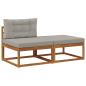 Preview: Sectional Sofa Einheiten mit Kissen 2 Stück Natur