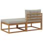 Preview: Sectional Sofa Einheiten mit Kissen 2 Stück Natur
