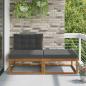 Preview: ARDEBO.de - Sectional Sofa Einheiten mit Kissen 2 Stück Natur