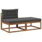 Preview: Sectional Sofa Einheiten mit Kissen 2 Stück Natur