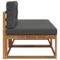 Preview: Sectional Sofa Einheiten mit Kissen 2 Stück Natur
