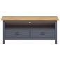 Preview: TV-Schrank Hill Grau 110x40x47 cm Kiefer Massivholz