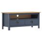Preview: TV-Schrank Hill Grau 110x40x47 cm Kiefer Massivholz