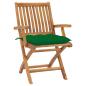 Preview: Klappbare Gartenstühle mit Kissen 6 Stk. Massivholz Teak