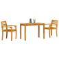 Preview: Garten Essgruppe 3 stk. Braun Massivholz Akazie