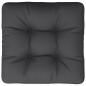 Preview: Palettenkissen Schwarz 60x61,5x10 cm Stoff