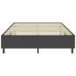 Preview: Boxspringbett Dunkelgrau Stoff 140x200 cm